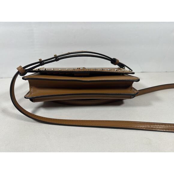 Michael Kors Studded Leather Phone Crossbody Bag - Acorn Adjustable Strap Small - Picture 8 of 14